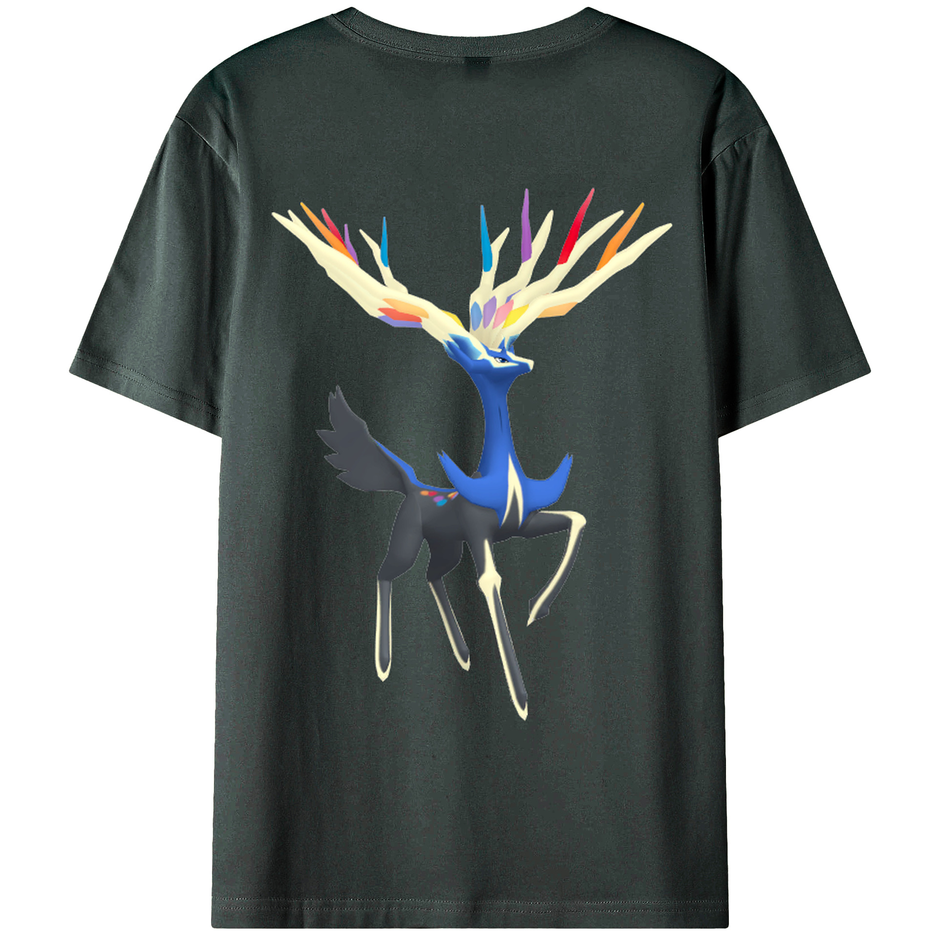 （画像用） ポケットモンスター Pokémon 綿100％ メンズ半袖Tシャツ（バックプリント） 通気性